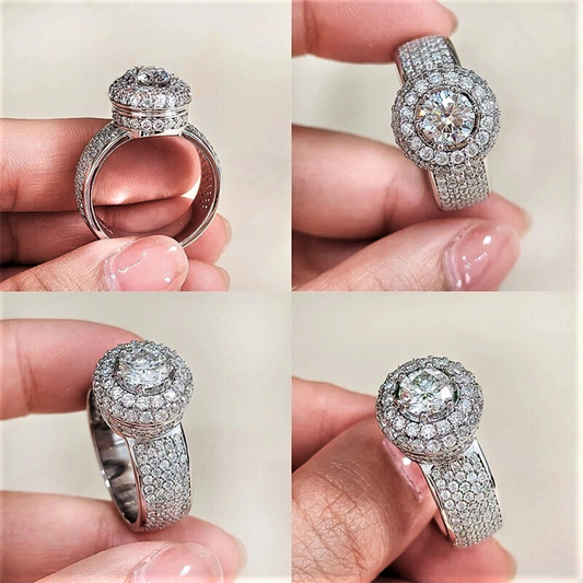 Fascetta a "Orologio" con Moissanite D color da ct 1,00