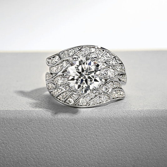 Fascia con Moissanite Certificata D Color VVS1 di Ct 4,00