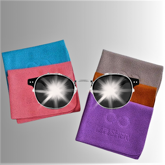 Set da 5 pezzi di Panni in Microfibra per Pulizia Occhiali e Dispositivi