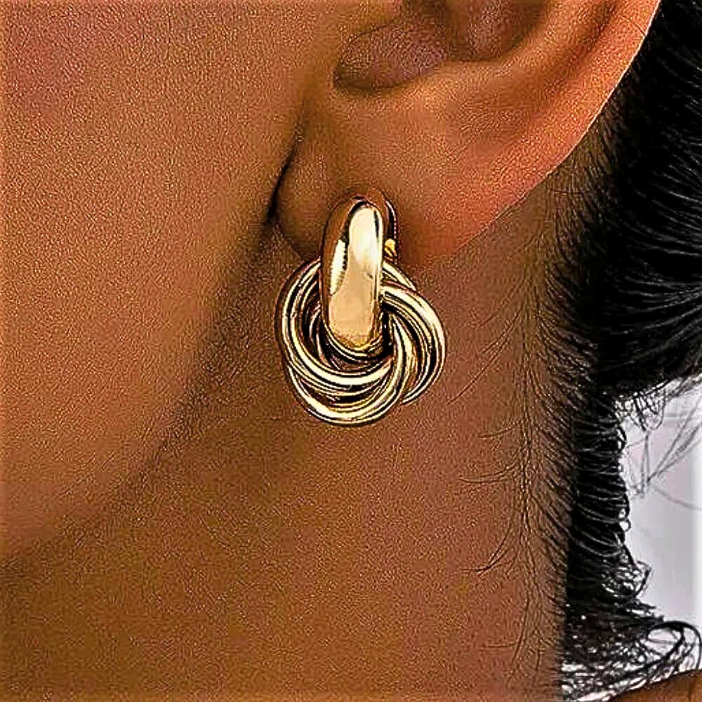 Dos pares de pendientes "Love Knot" Doble Esplendor