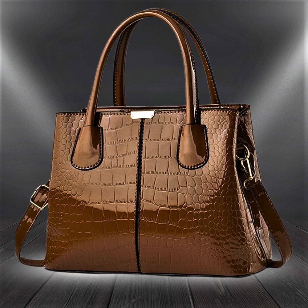 Bolso Efecto Cocodrilo Elegancia Sobria y Esencial