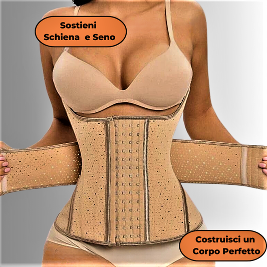 Corsetto Rinforzato Sostieni Schiena e Seno mentre Assottigli i Fianchi