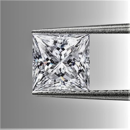 Moissanite D Color VVS1 Taglio Princess Certificata