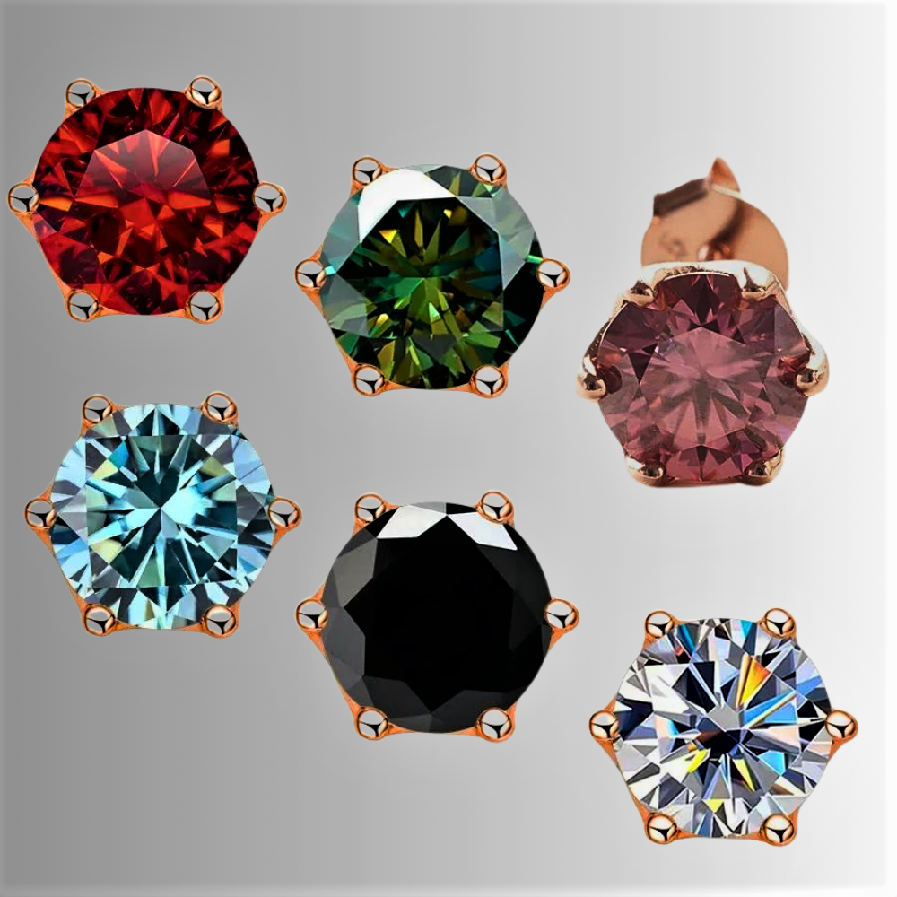 Pendientes "Rainbow Celeste" Luz Brillante