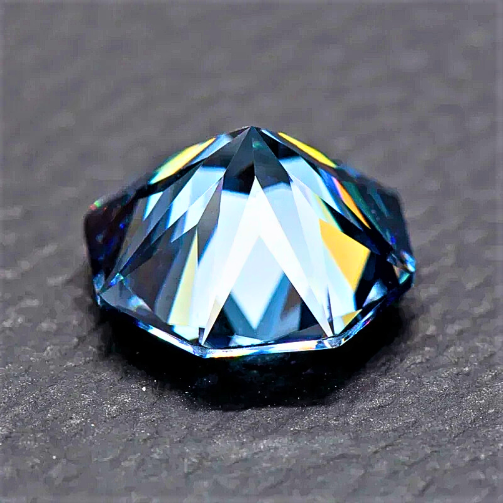 Moissanite Royal Blue Taglio Ottagonale