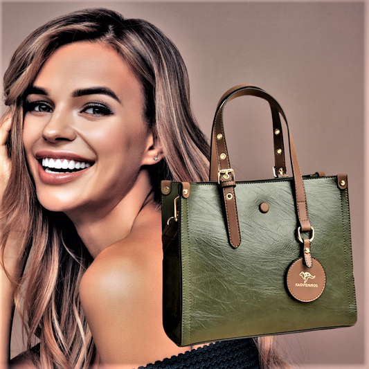 Borsa a 3 Strati di Pelle di Vacchetta