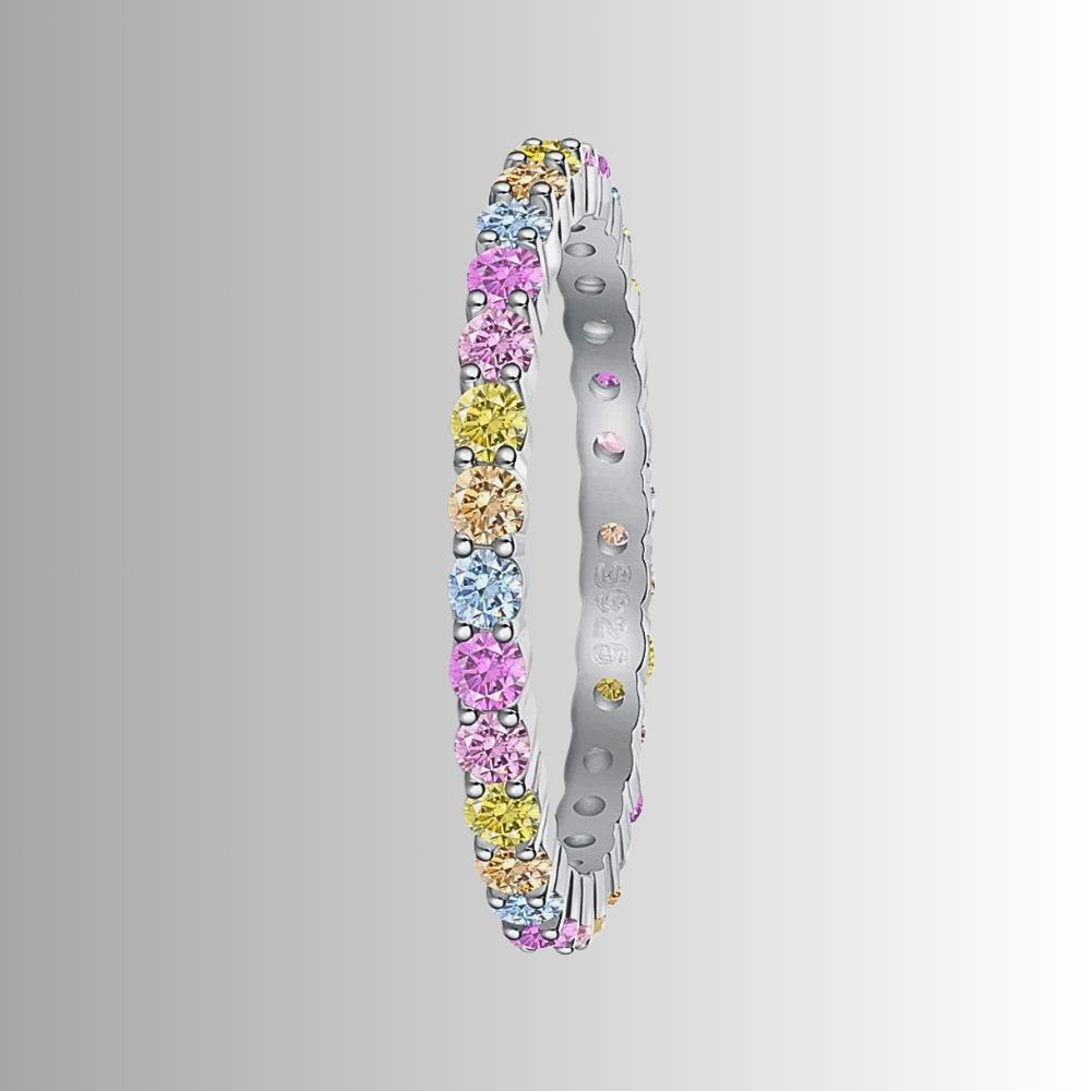 Eternity con Zaffiri Lab Grown Colorati da mm 2,50