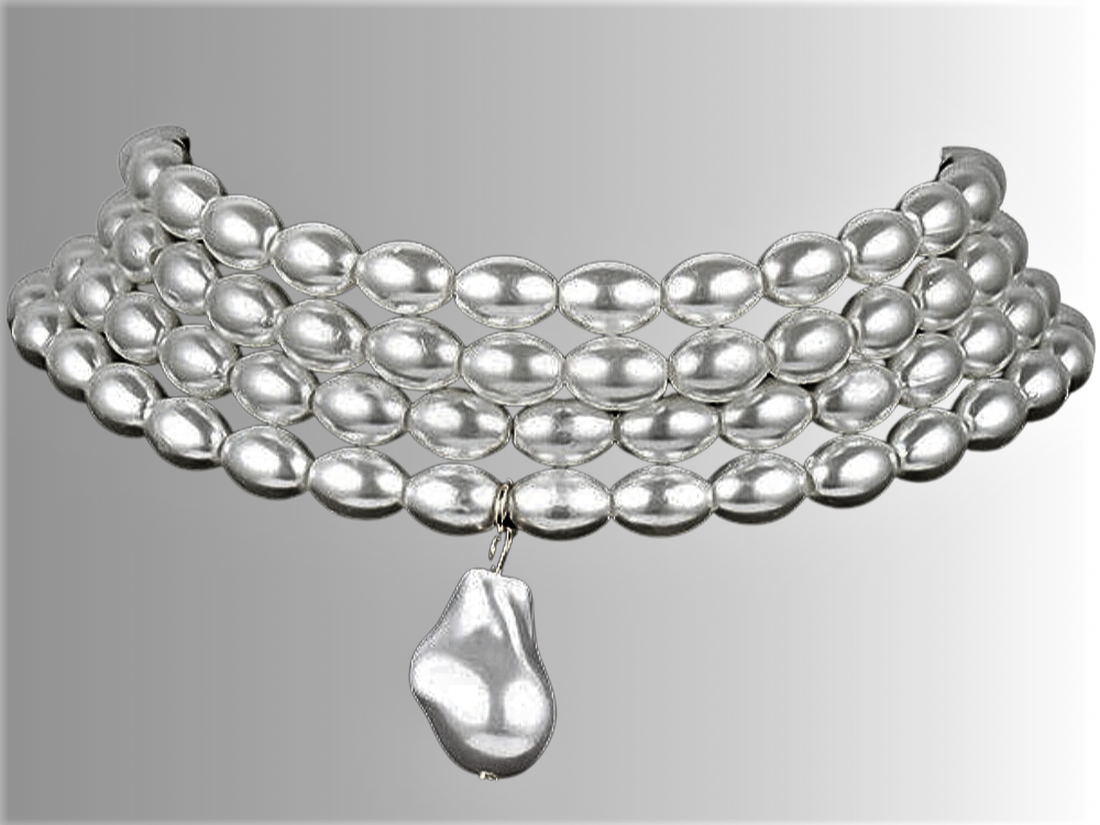 Collar con Perlas Naturales y Colgante de Perla Scaramazza