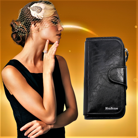 Portafoglio Lungo in Similpelle Grezza