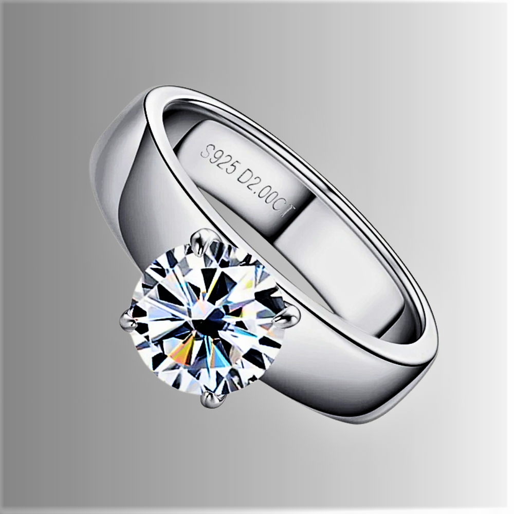 Solitario con Moissanite D Color VVS1 da ct 2,00