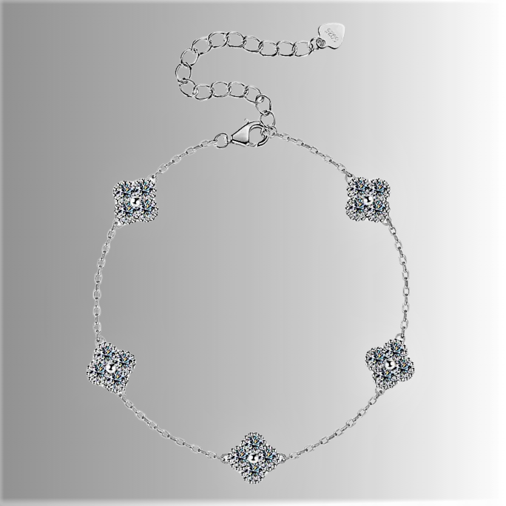 Bracciale a 5 Fiori con Moissanite D color