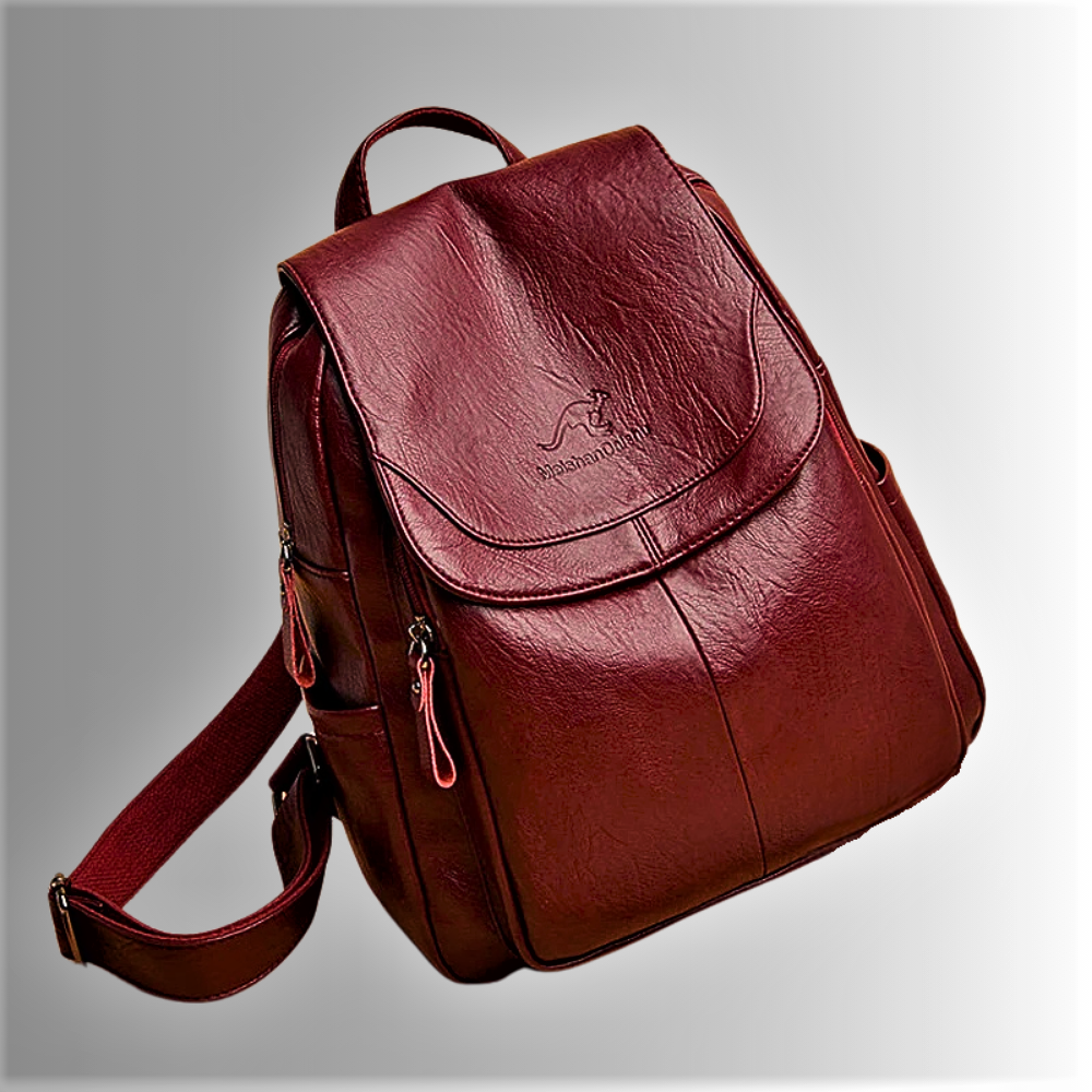 Mochila de piel de oveja grabada: clase y elegancia
