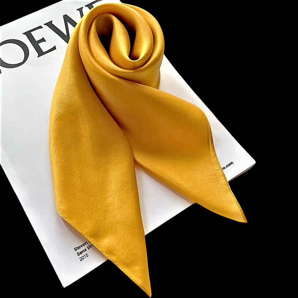 Foulard in Satin di Seta Tinta Unita
