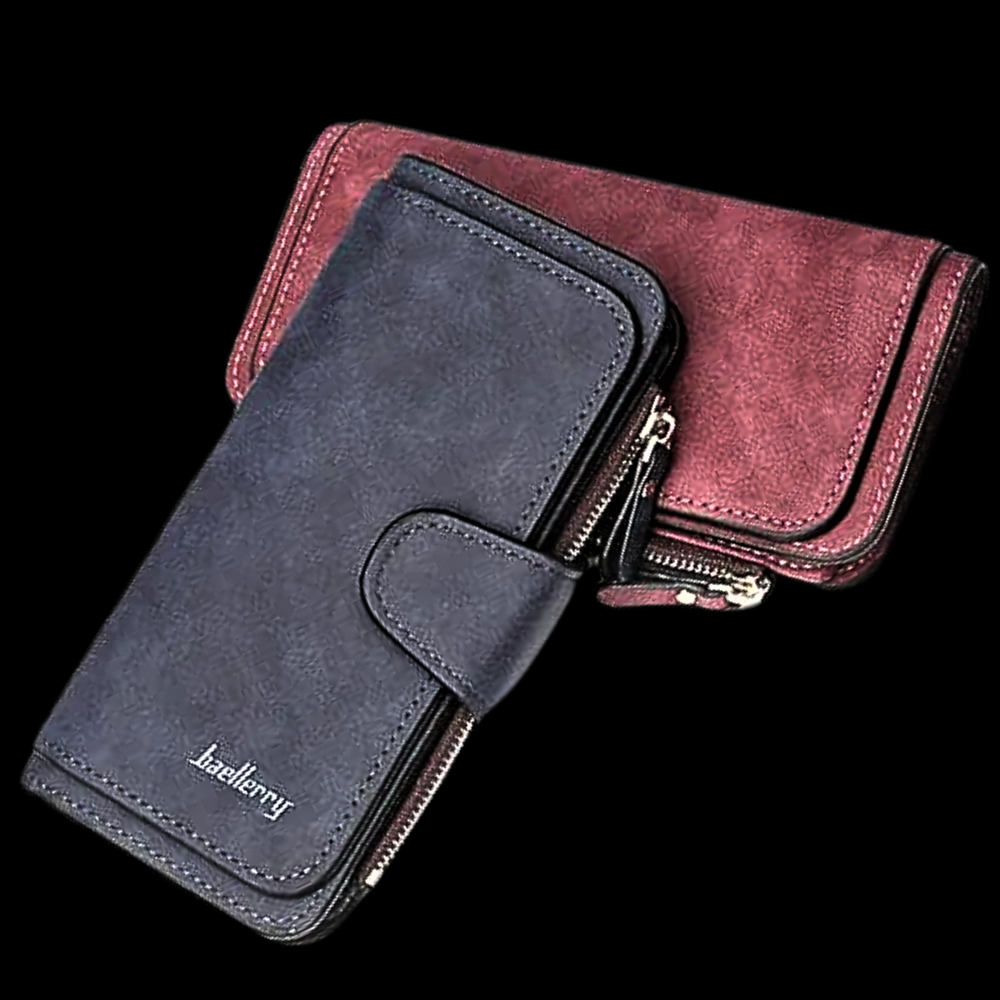 Cartera de gamuza elegante y funcional