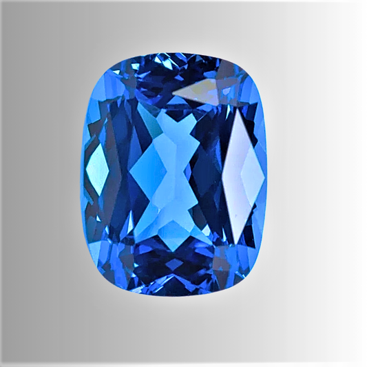 Spinello Blu Cobalto Lab Grown Taglio Cuscino Allungato