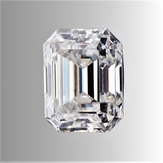 Moissanite Taglio Smeraldo D Color VVS1 Certificata