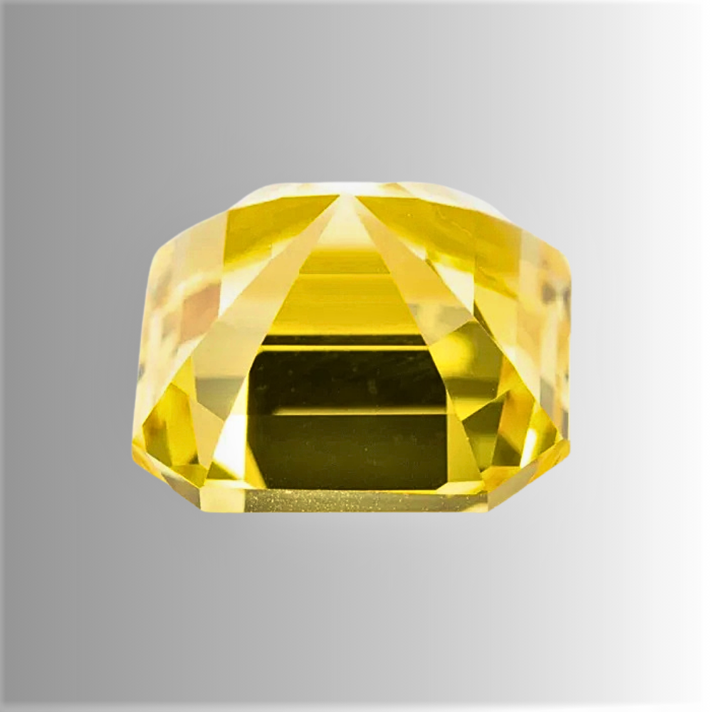 Zaffiro Giallo Lab Grown Taglio Asscher