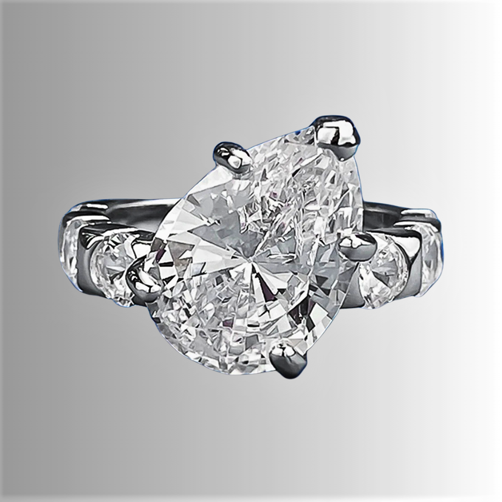 Fascia con Diamante Coltivato Taglio Goccia