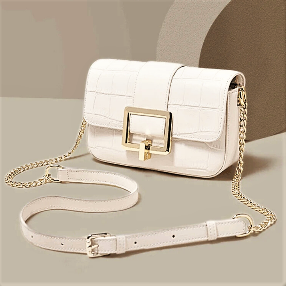 Mini Bag Bianca in Vera Pelle