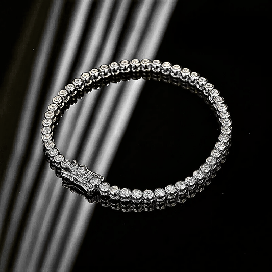 Bracciale Tennis a Cipolline con Moissaniti D Color da mm2