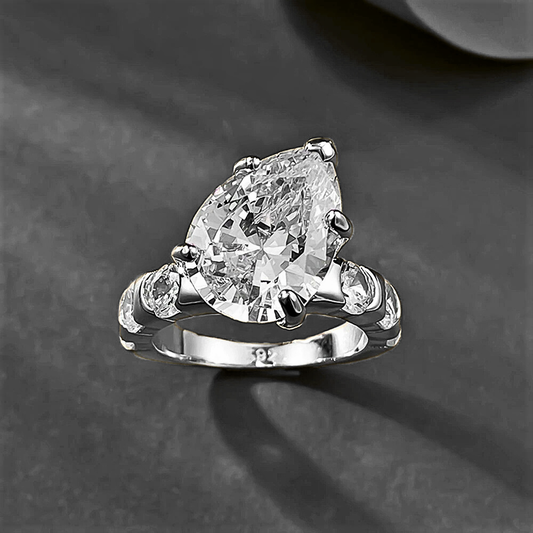 Fascia con Diamante Coltivato Taglio Goccia