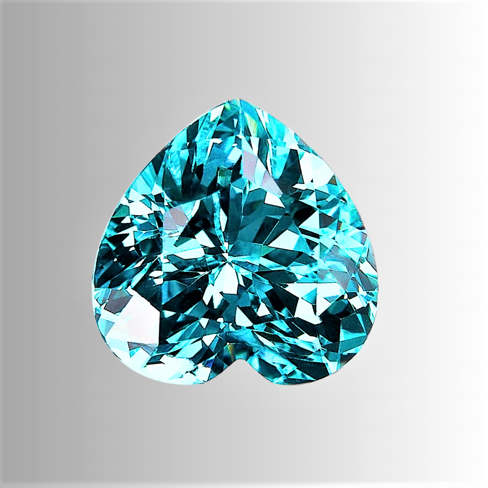 Tormalina Paraiba Lab Grown Taglio Cuore Certificata