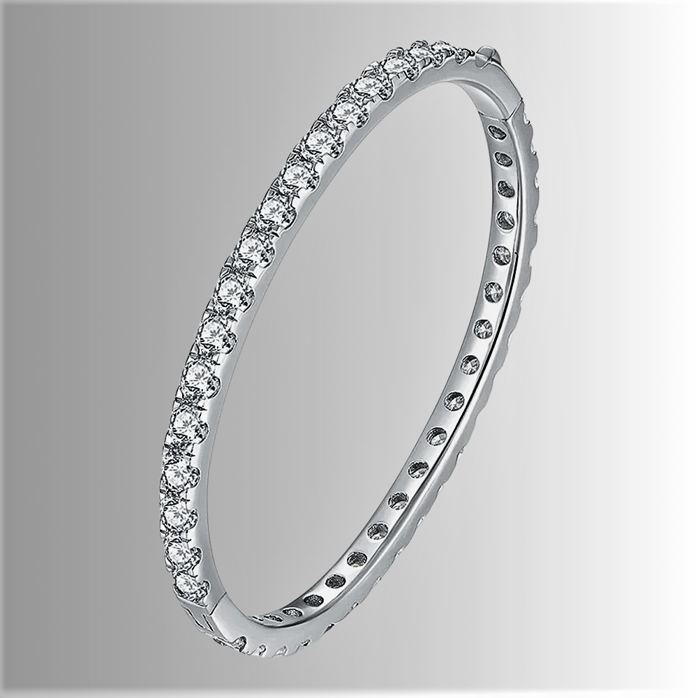 Bracciale Rigido Lux Eternity con Moissaniti D Color fino a 12 Carati