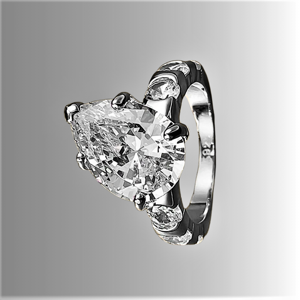 Fascia con Diamante Coltivato Taglio Goccia