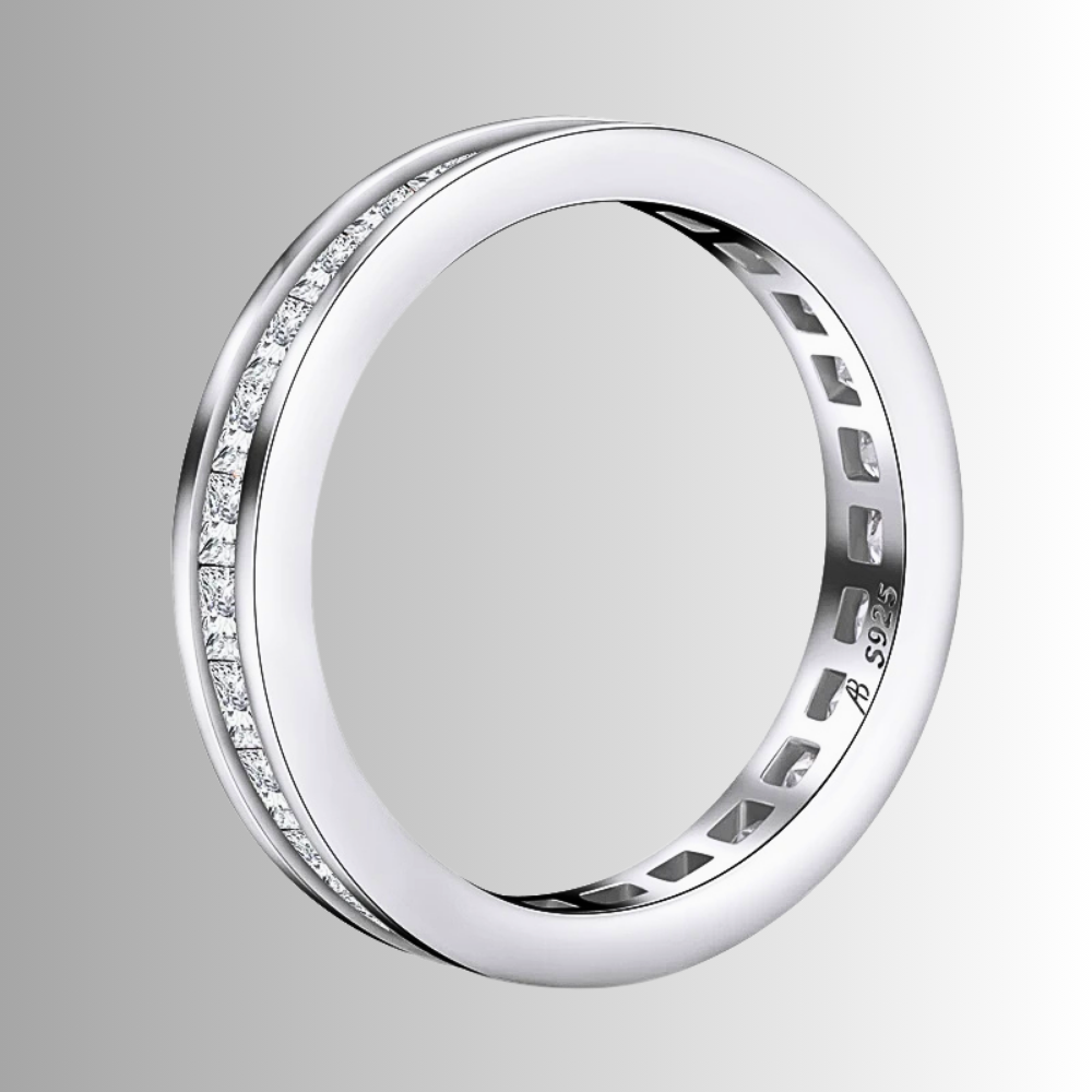 Eternity a Binario con Diamanti Coltivati Taglio Princess