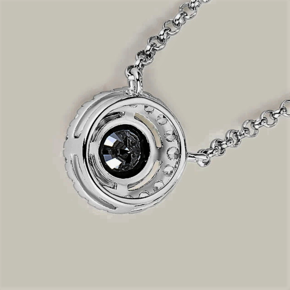 Parure Collana e Orecchini in Moissanite Nera