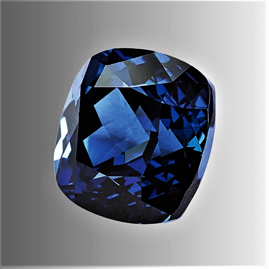 Zaffiro Royal Blue Lab Grown Taglio Cuscino Quadrato