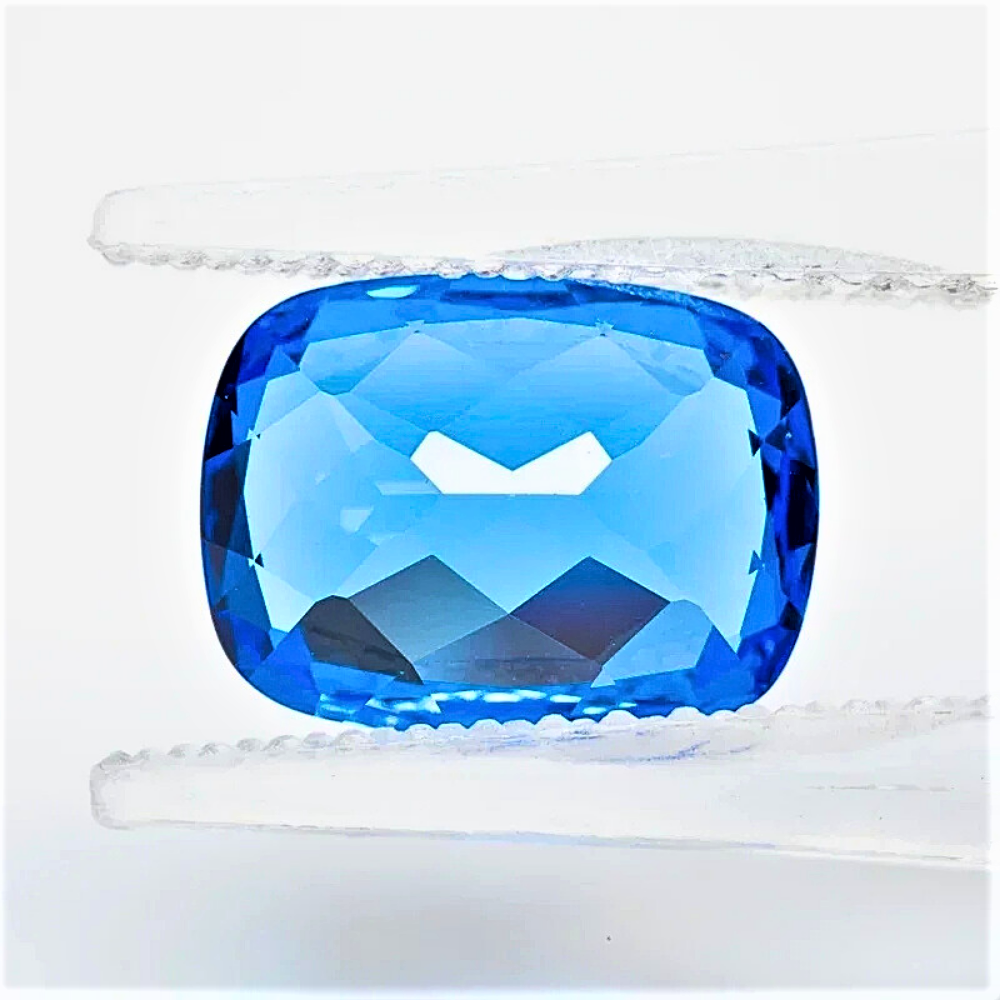 Spinello Blu Cobalto Lab Grown Taglio Cuscino Allungato