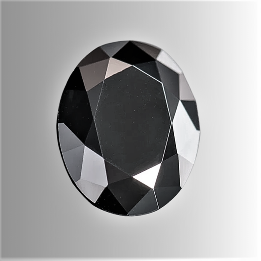 Moissanite Nera Taglio Ovale Certificata