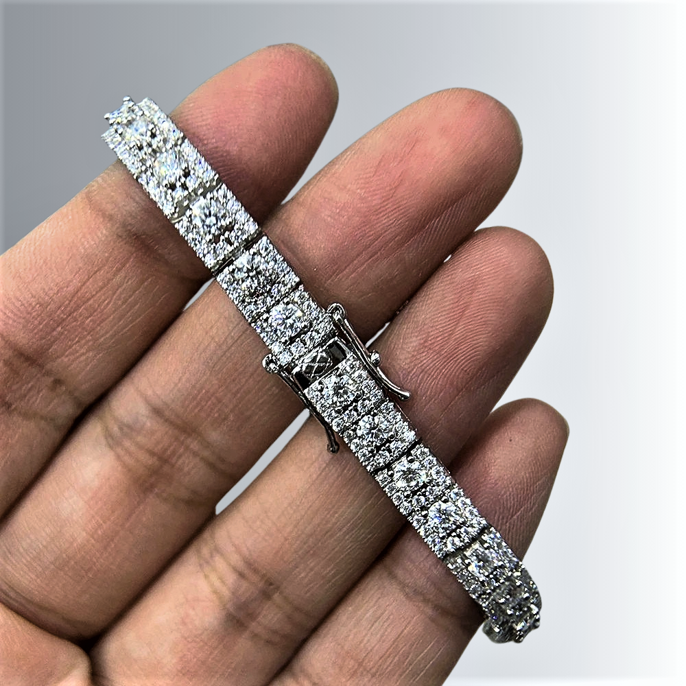 Bracciale a Segmenti in Moissanite D Color Certificata