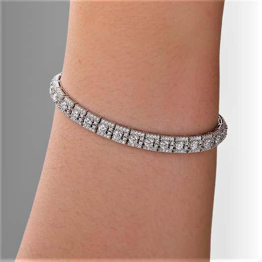 Bracciale a Segmenti in Moissanite D Color Certificata