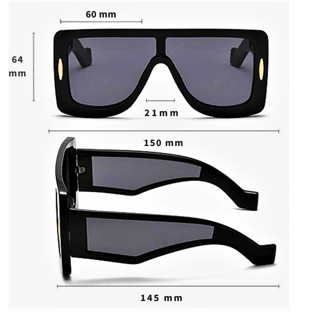 Gafas de sol "Avant-Garde" con montura de moda de gran tamaño