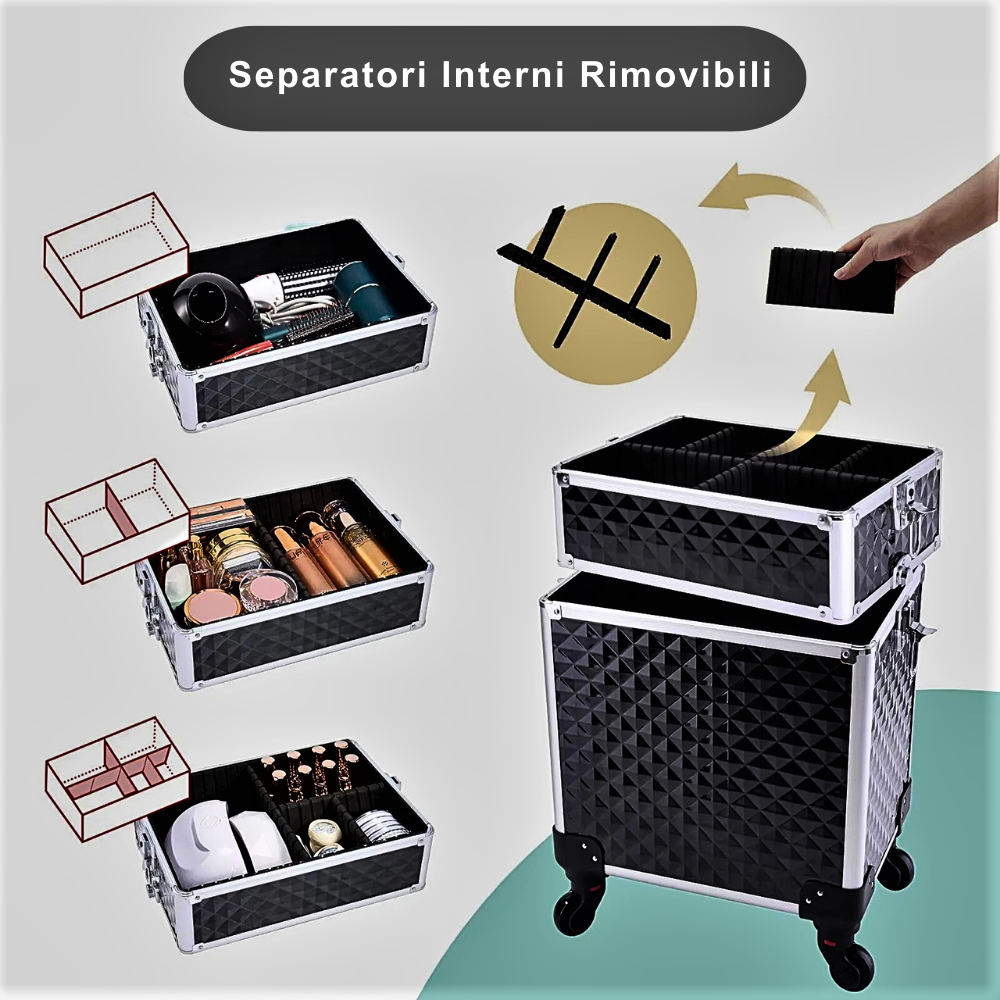 Carrito de belleza profesional: organización y estilo a tu alcance