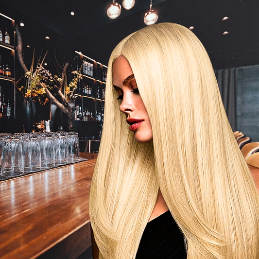 Parrucche Bionde di Capelli Veri Lisce o Ondulate