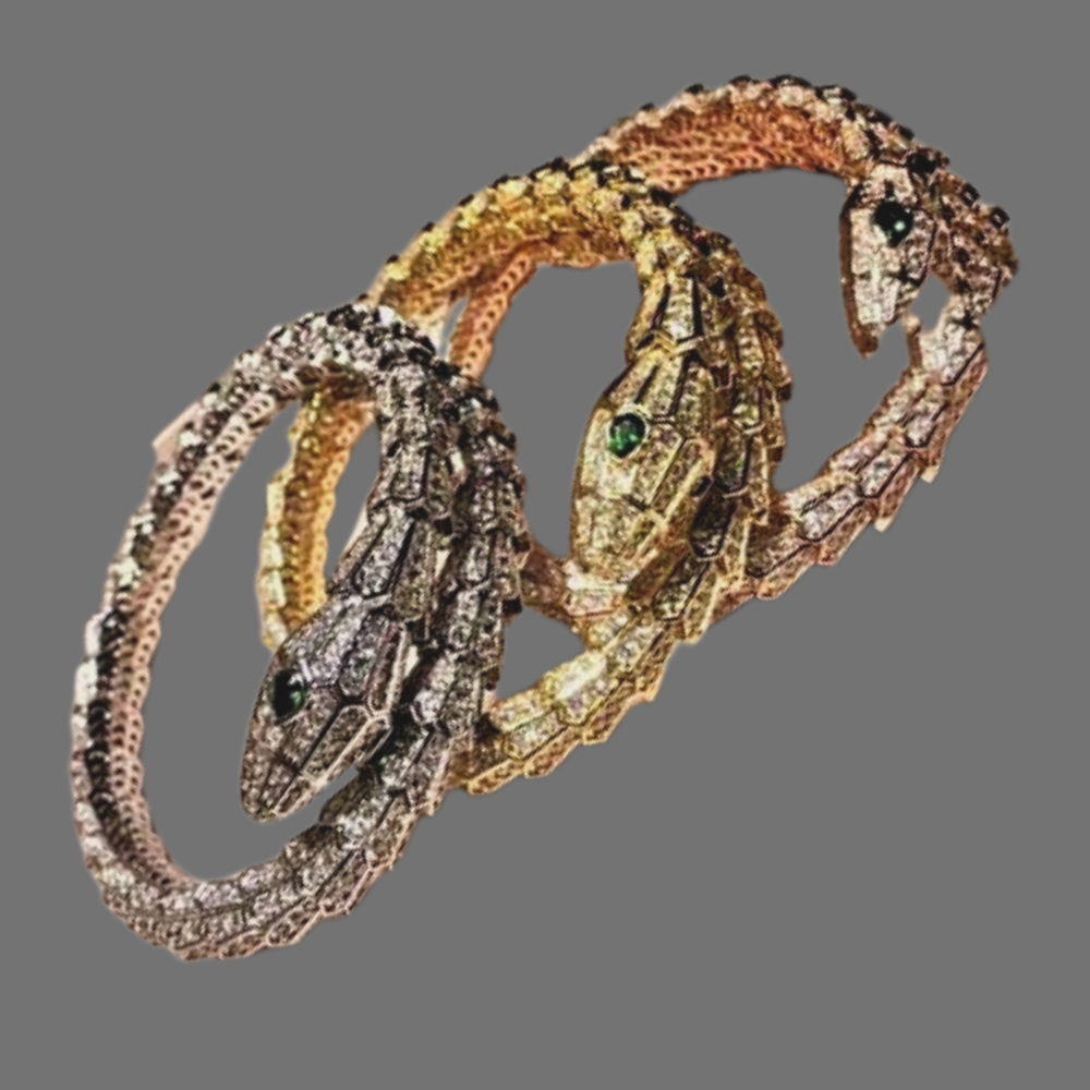 Conjunto de pulsera y anillo "Serpiente" Oda a la maestría orfebre italiana
