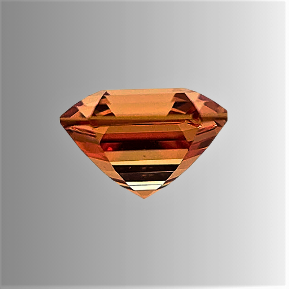 Zaffiro Arancio Lab Grown Taglio Asscher Certificato