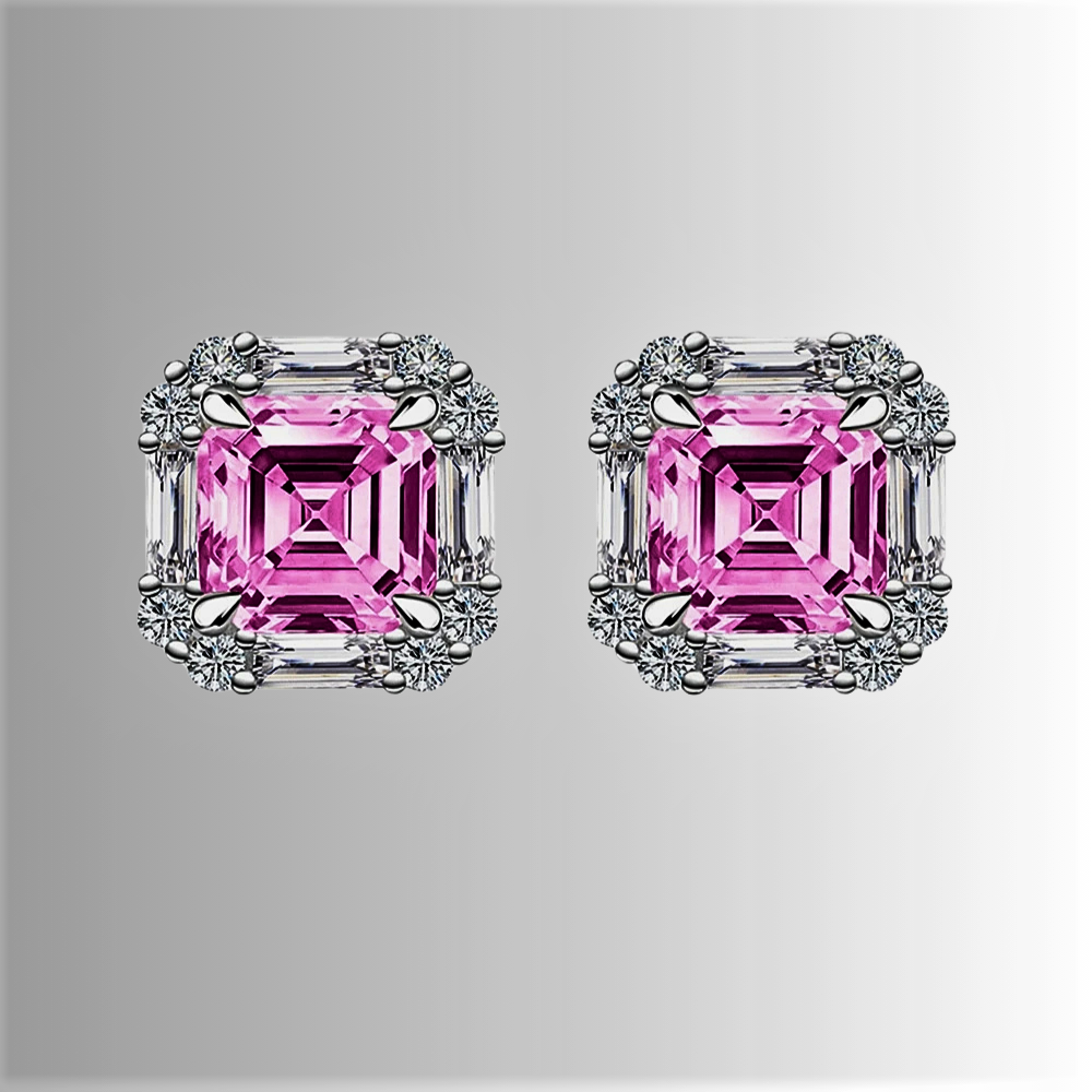 Mini Collezione di Orecchini con Gemme Lab Grown Taglio Asscher, Baguette e Brillante