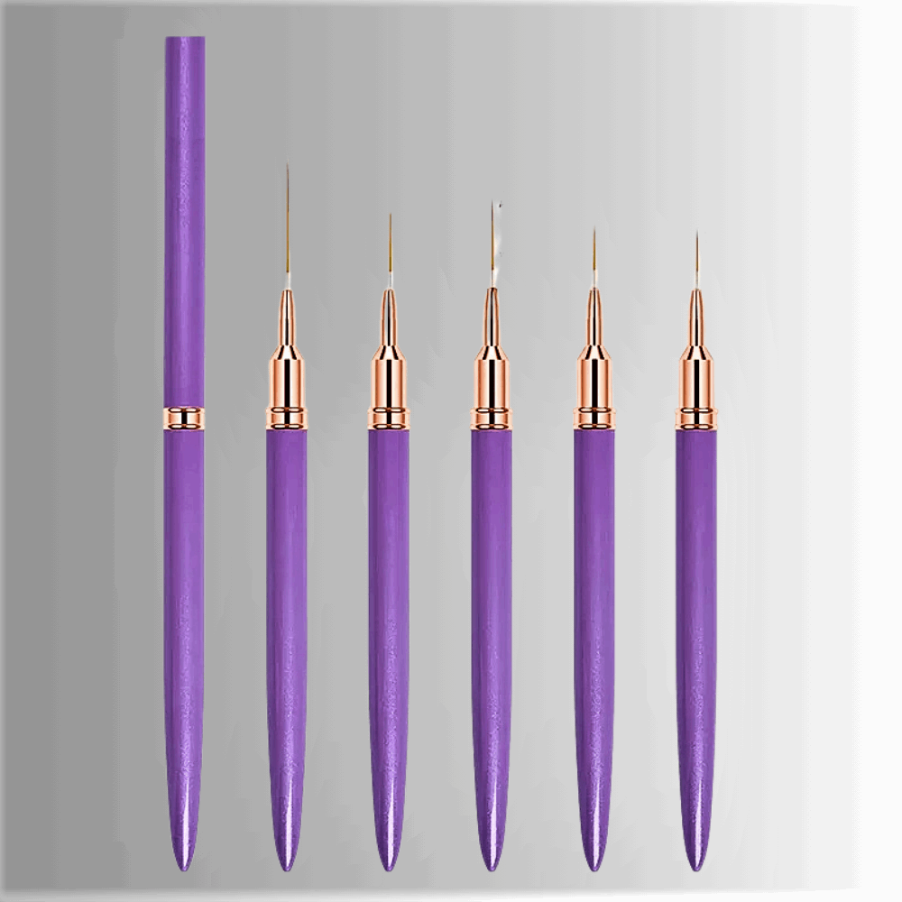 Set Professionale 5 Pennelli per Nail Art e Make-Up: Precisione e Creatività a Portata di Mano