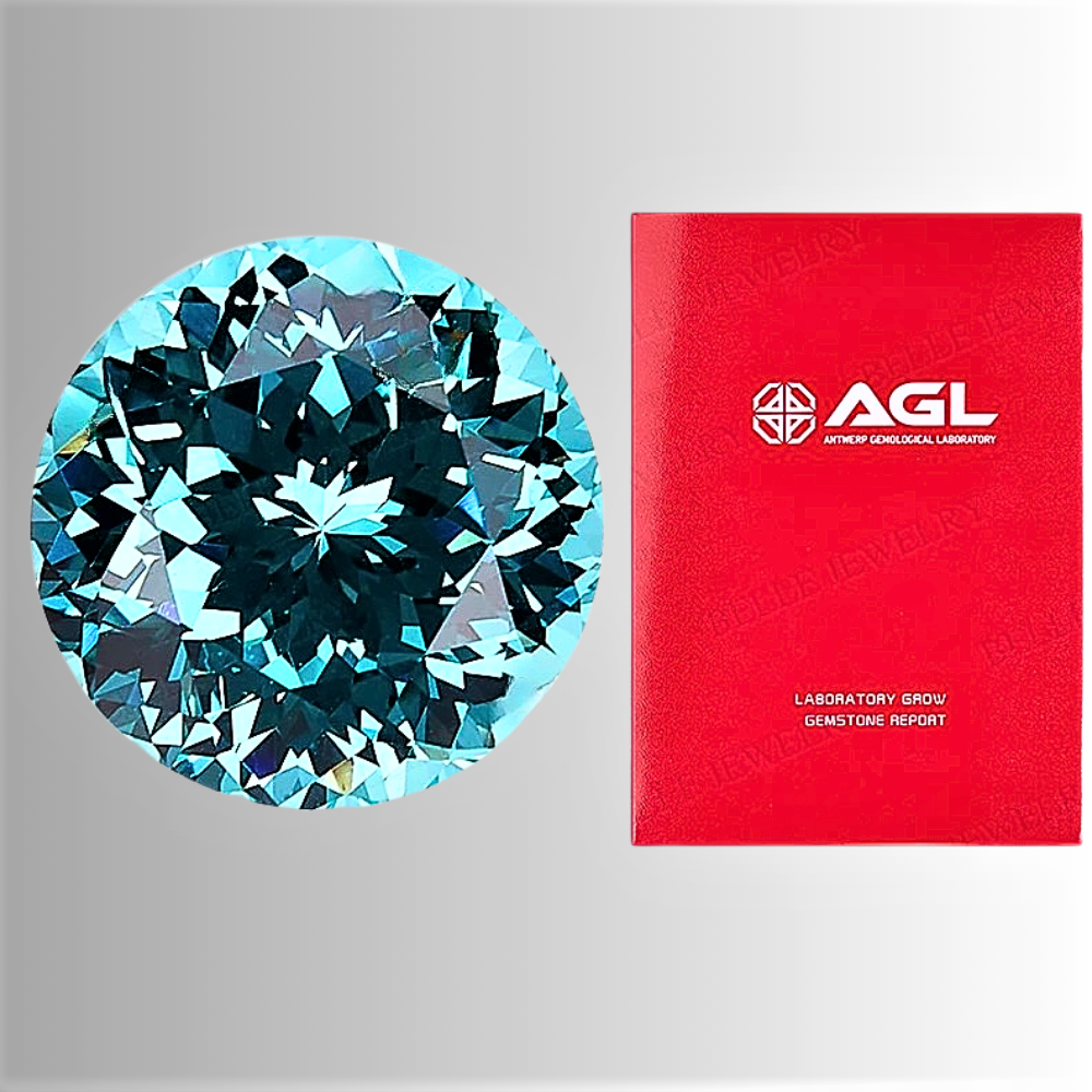 Tormalina Paraiba Lab Grown Taglio Brillante Certificata