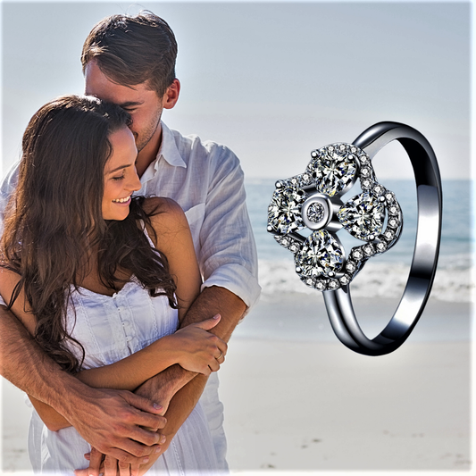 Anello "Poker di Cuori" Una Sfavillante Dichiarazione d'Amore