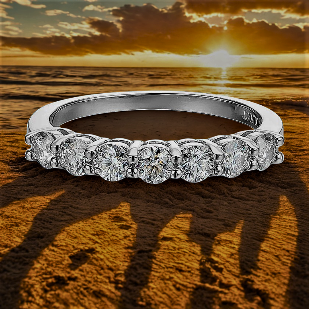 Fedine a due Punte con Moissanite D Color VVS1