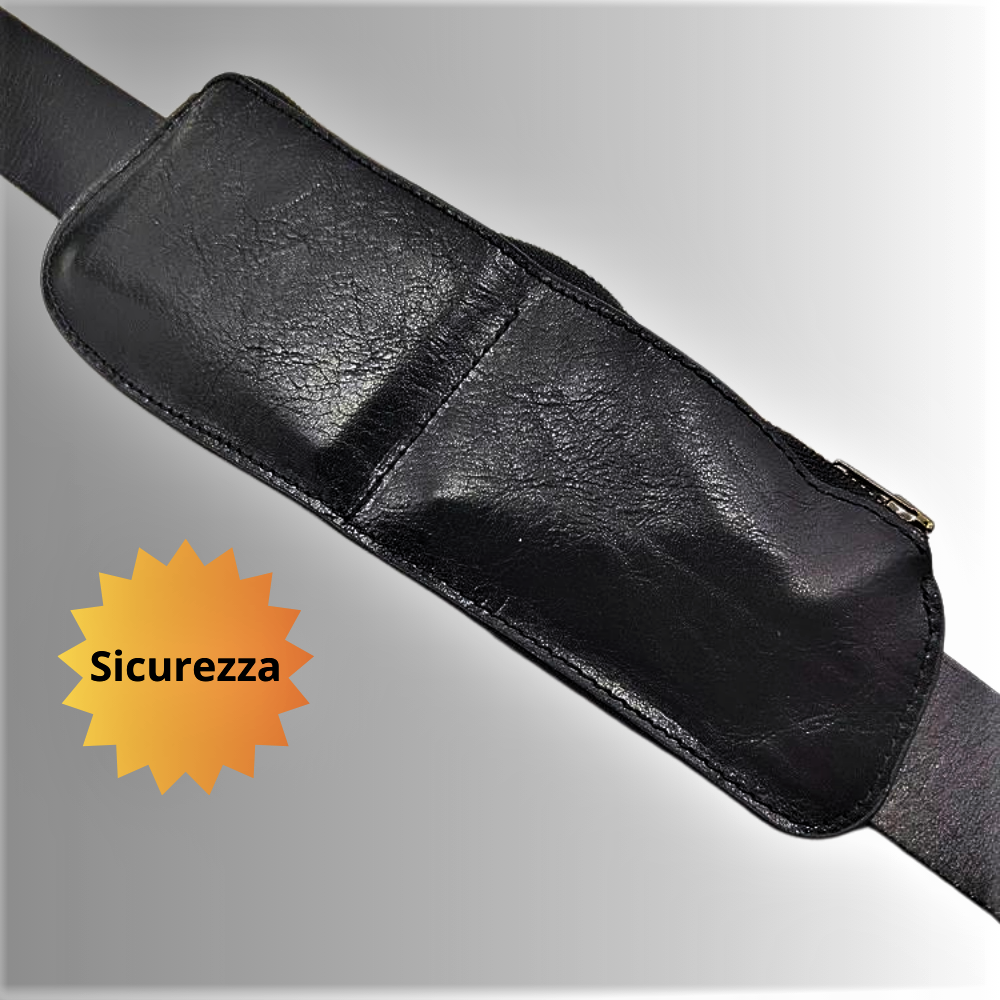 Cinturón de objetos de valor: elegancia y seguridad en auténtica piel italiana