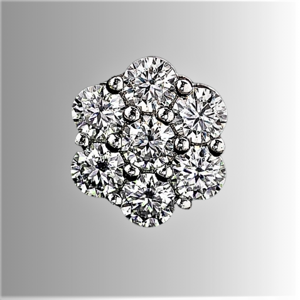 Orecchini a Fiore con 14 Moissaniti: Eleganza Brillante, Stile Senza Tempo