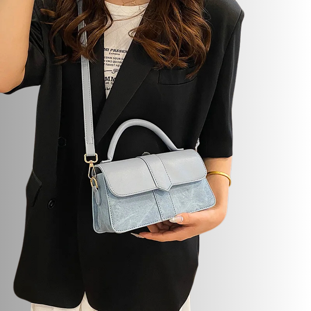 Mini Borsa a Due Tonalità in Similpelle