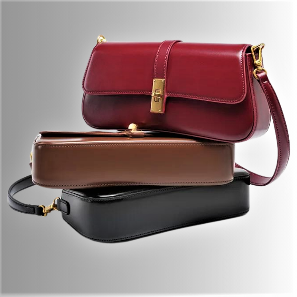Borsa a Tracolla in Vera Pelle di Vitellino Lusso e Altissima Qualità