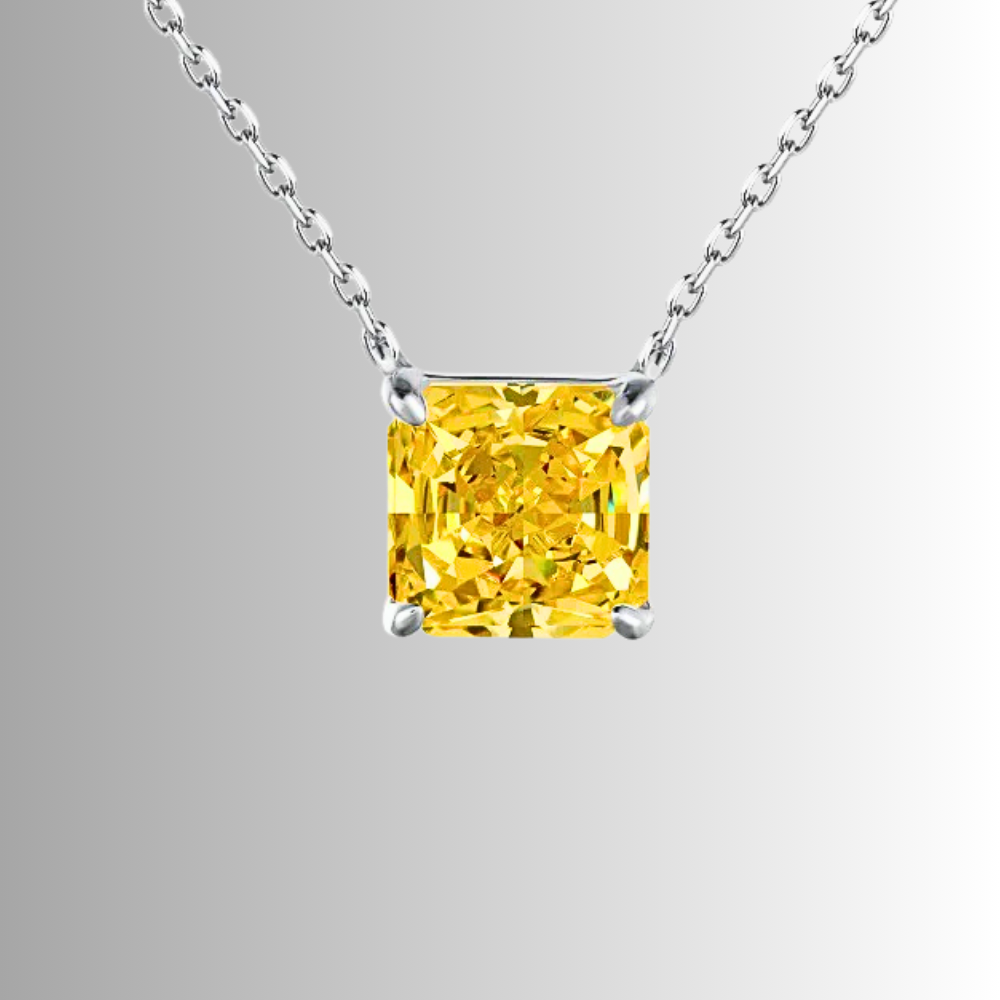 Mini Collezione di Collane con Diamanti e Zaffiri Taglio Asscher